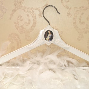 Wedding coat rack, gift for the bride, wedding gift, shabby chic wooden coat rack, romantic style, clay decorations