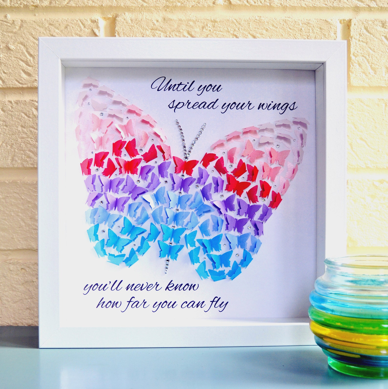 Inspirational butterfly wall art butterfly decor folded | Etsy