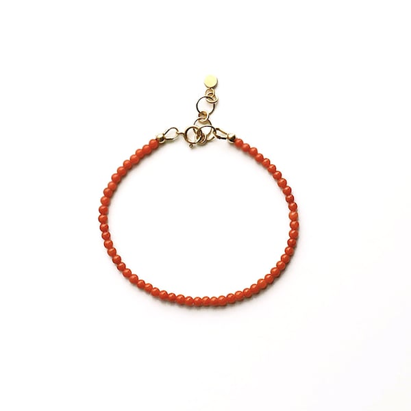 adria Korallen Armband - Coral Schmuck - Coral Perlen Armband - Rotes Glück Armband