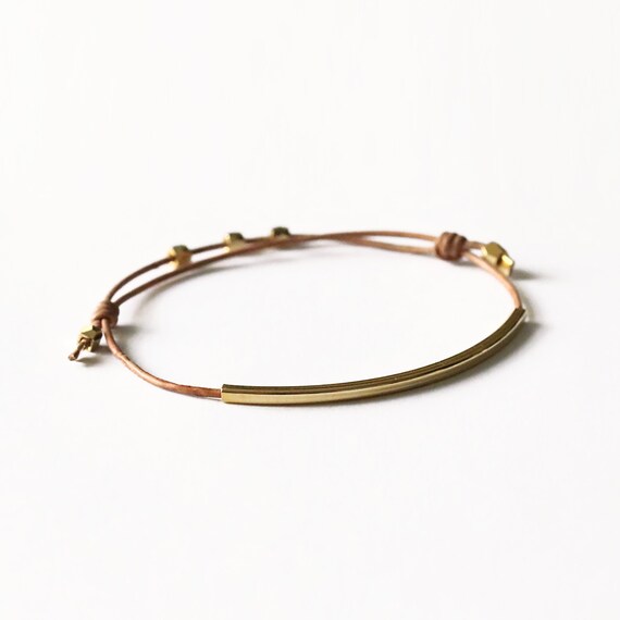 Leather&Gold Bracelet