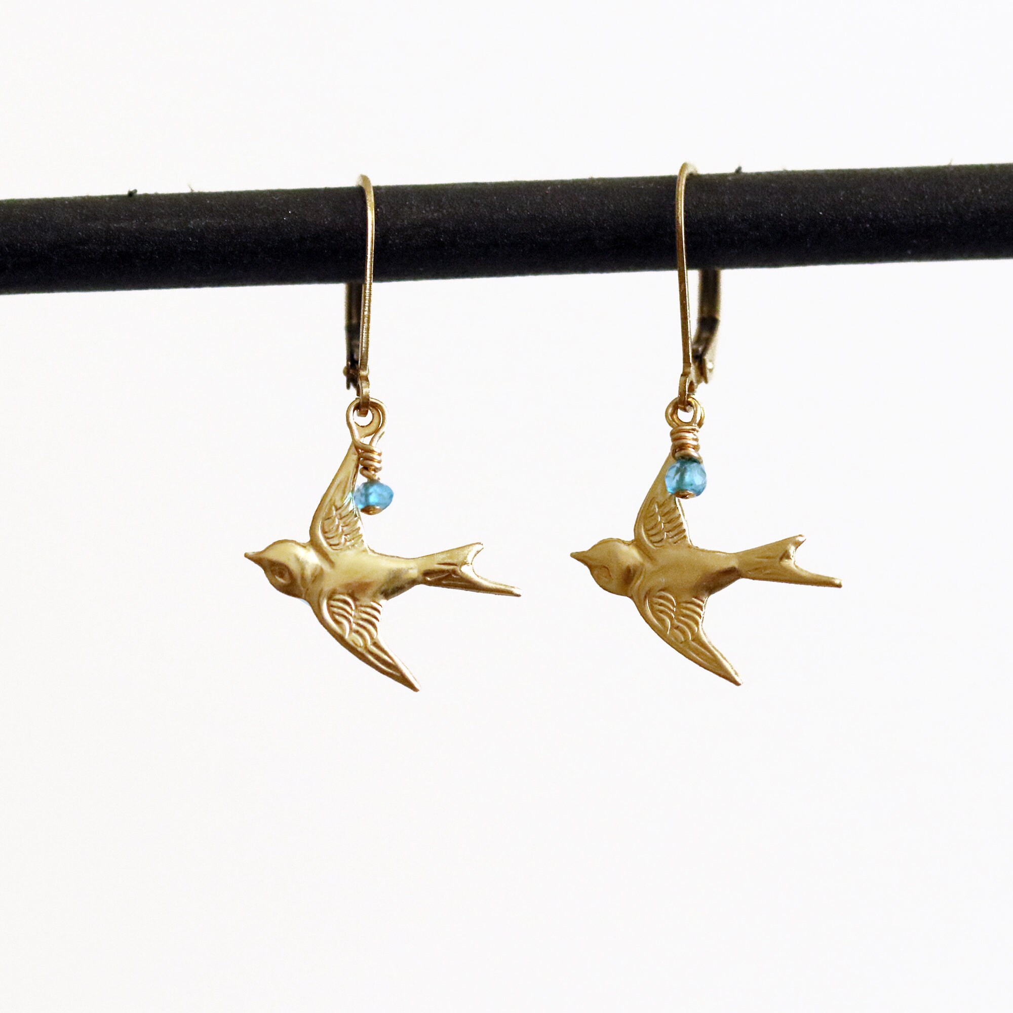 Gold Birds Earrings