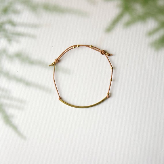 Leather&Brass Bracelet