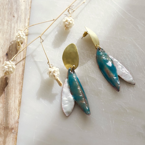 Gold Olive Earrings