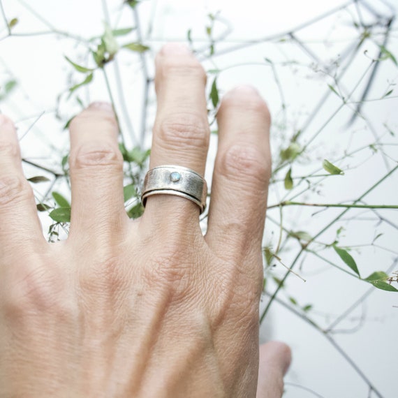 Mini Moonstone Silver Ring