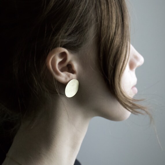 Brass Circle Earrings