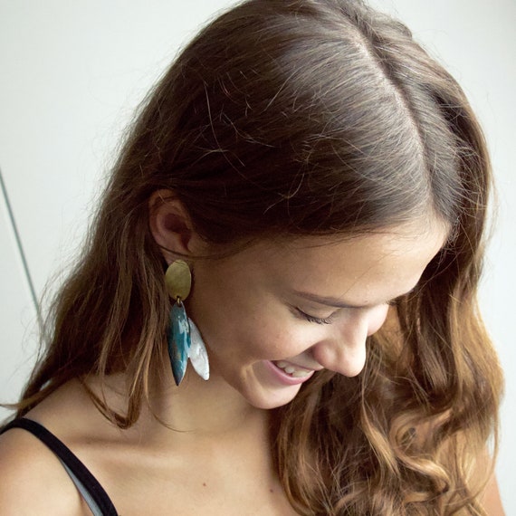Gold Olive Earrings