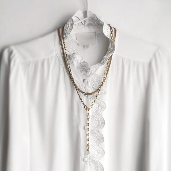 Gold Chain Necklace + Bracelet