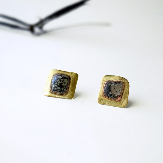 Small Irregular Square Earrings