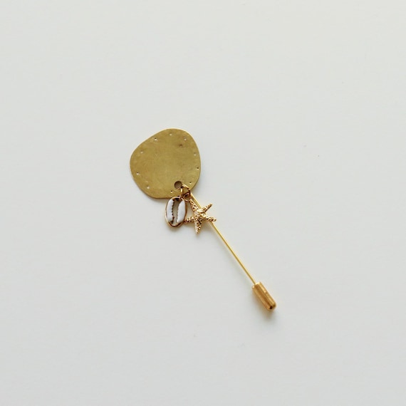 Small Shell + Starfish Brooch