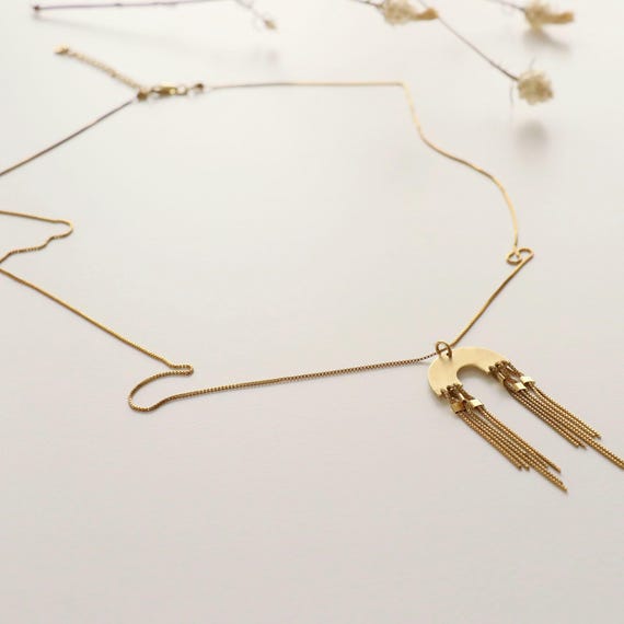 Brass Tassel Necklace