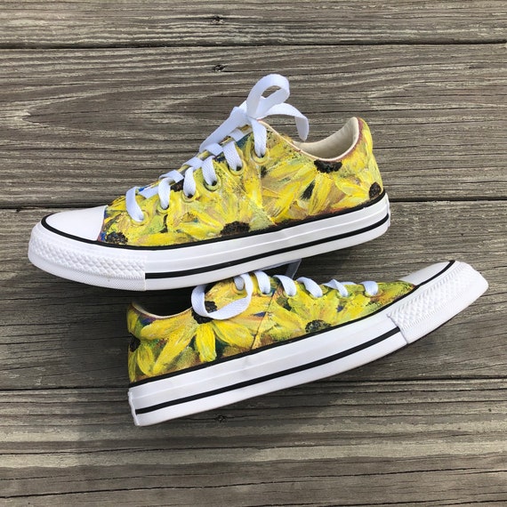 sunflower painted converse