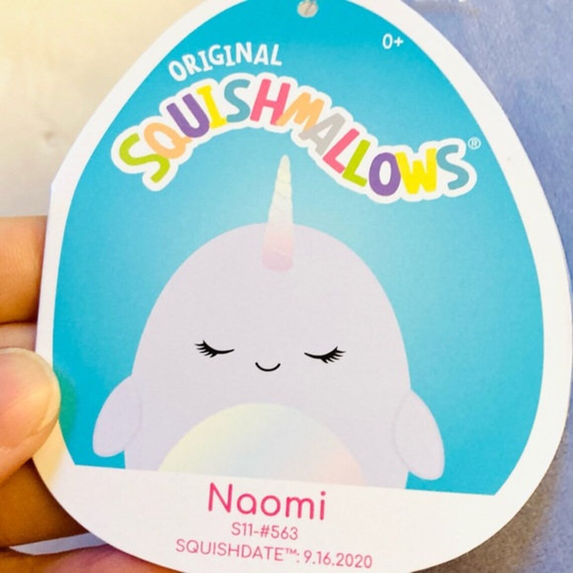 Squishmallow Noomi purple Narwhal plush 11 in unicorn horn | Etsy