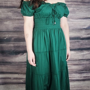 Calypso Peasant Dress 100% Cambric Cotton image 3