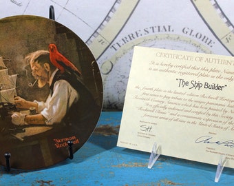 Norman Rockwell Heritage Collection "The Ship Builder" Decorative Plate w/ COA