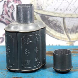 Late 19th Century Chinese Pewter Tea Caddy