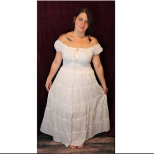 Calypso Peasant Dress - 100% Cambric Cotton - In 7 Colors