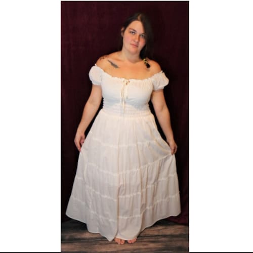 Peasant Maxi Cottagecore Dress Bridesmaid Party Rayon Etsy