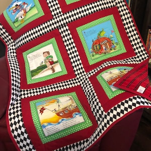 Ready to Mail Mother Goose Nursery Rhymes Baby Toddler Child Crib Quilt Mary Engelbreit Fabric 40”x58”
