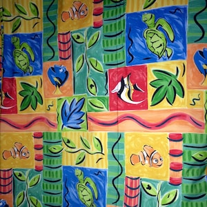 Disney Finding Nemo Dory Tropical Fish Fabric Cotton Twill for Quilts Comforters, Pillows, Curtains, Crafts, etc