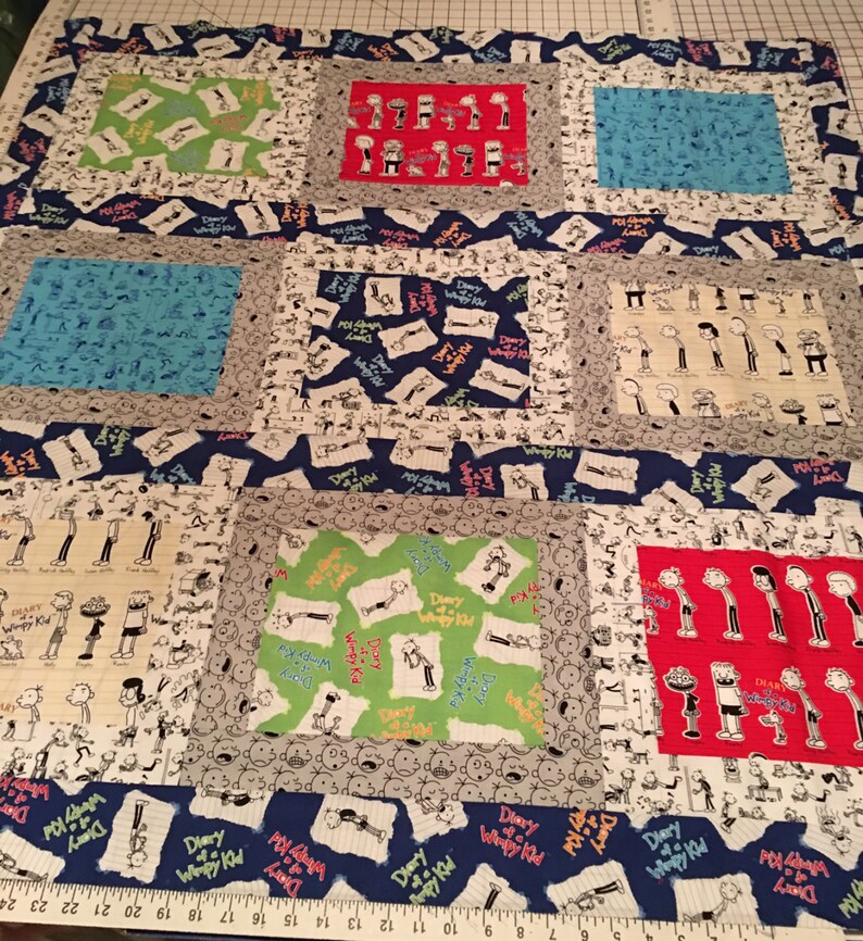 Custom Diary of a Wimpy Kid Book Cotton Fabric Quilt ...
