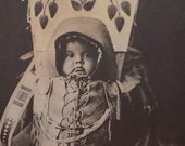 Baby Vintage Native American Print Edward Curtis Photo Mother Gift Indian Child Nez Perce Plains Papoose Sepia Wicca Pagan Gypsy Baby Gift
