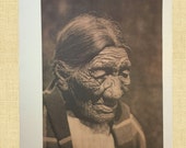 Elder Cheyenne Indian Warrior Native American Photo Indian Spirit Print Vintage Native American Curtis Plains Indian Photo Pagan Wall Art