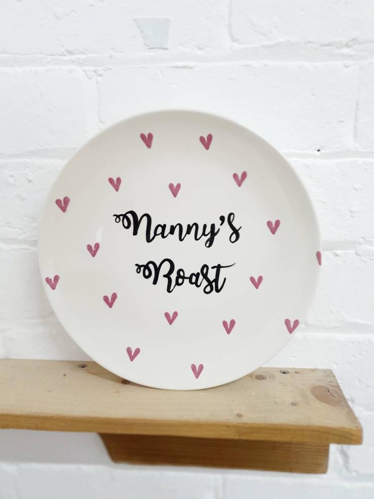Personalised Roast Dinner Plate Ceramic Plate Custom Name Etsy UK