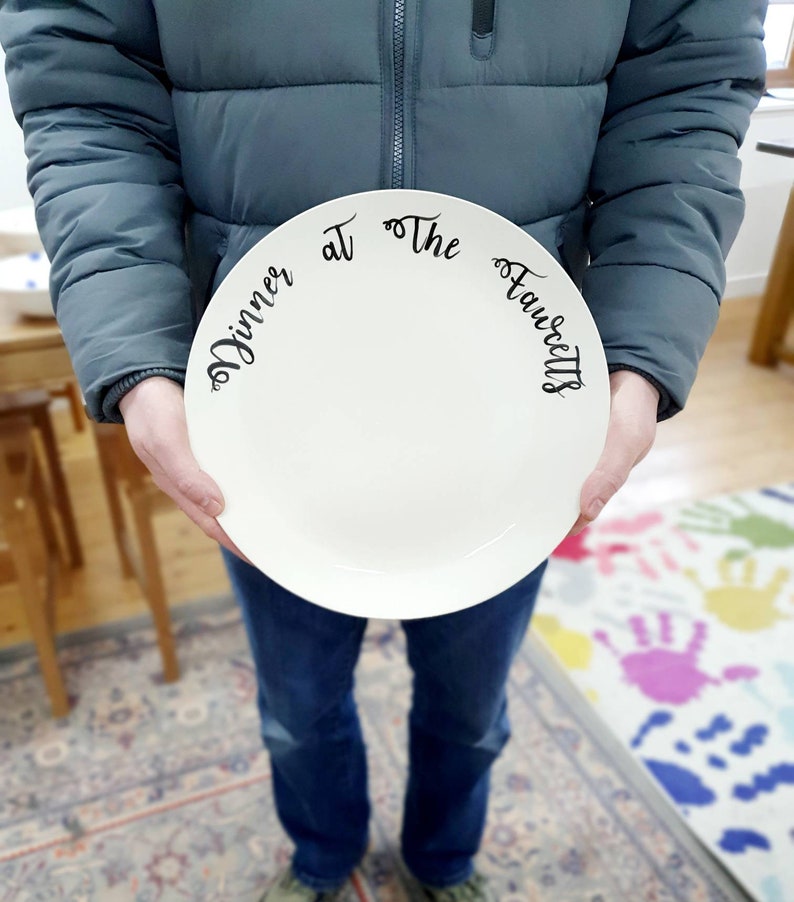 Personalised Ceramic Plate Custom Name Plate Personalized Etsy