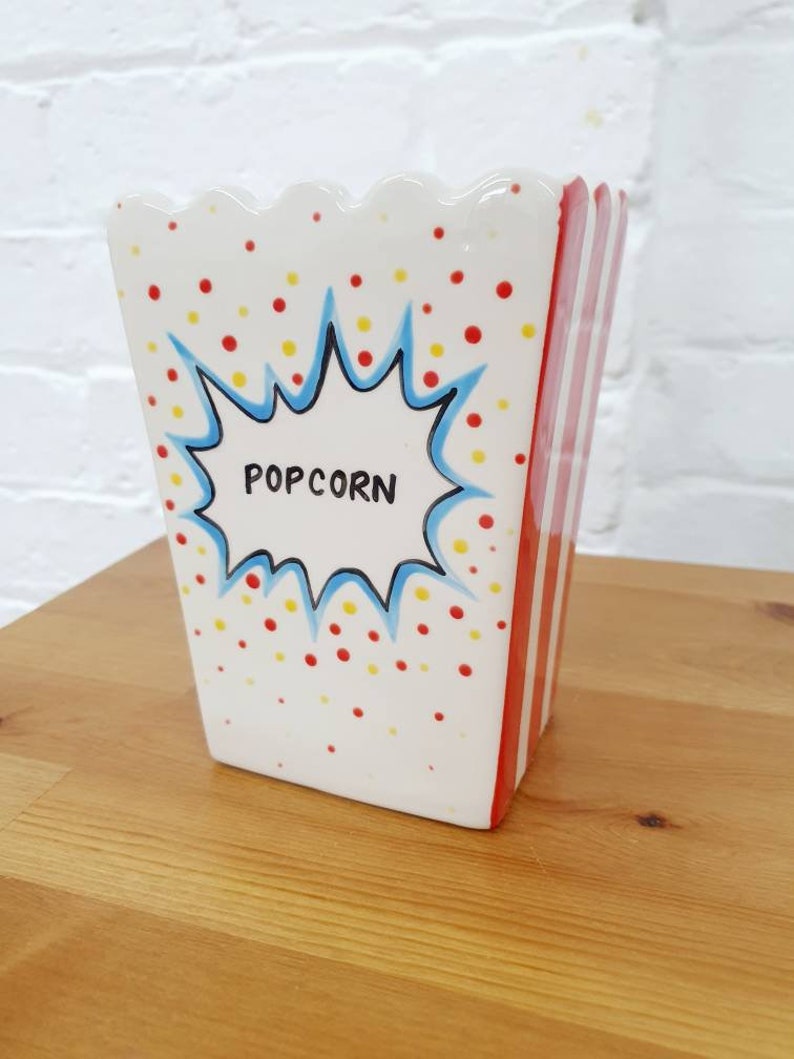 Personalised Ceramic Popcorn Holder Custom Popcorn Bowl Etsy UK