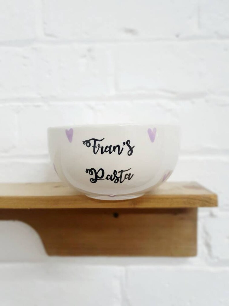 Personalised Pasta Bowl Hand Painted Ceramic Bowl Personalised Etsy