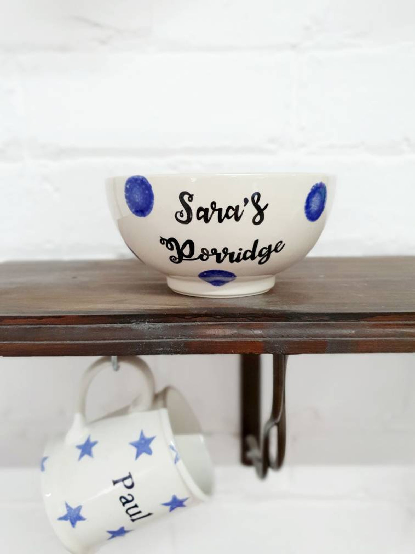 Personalised Porridge Bowl Cereal Bowl Hand Painted Ceramic Etsy UK