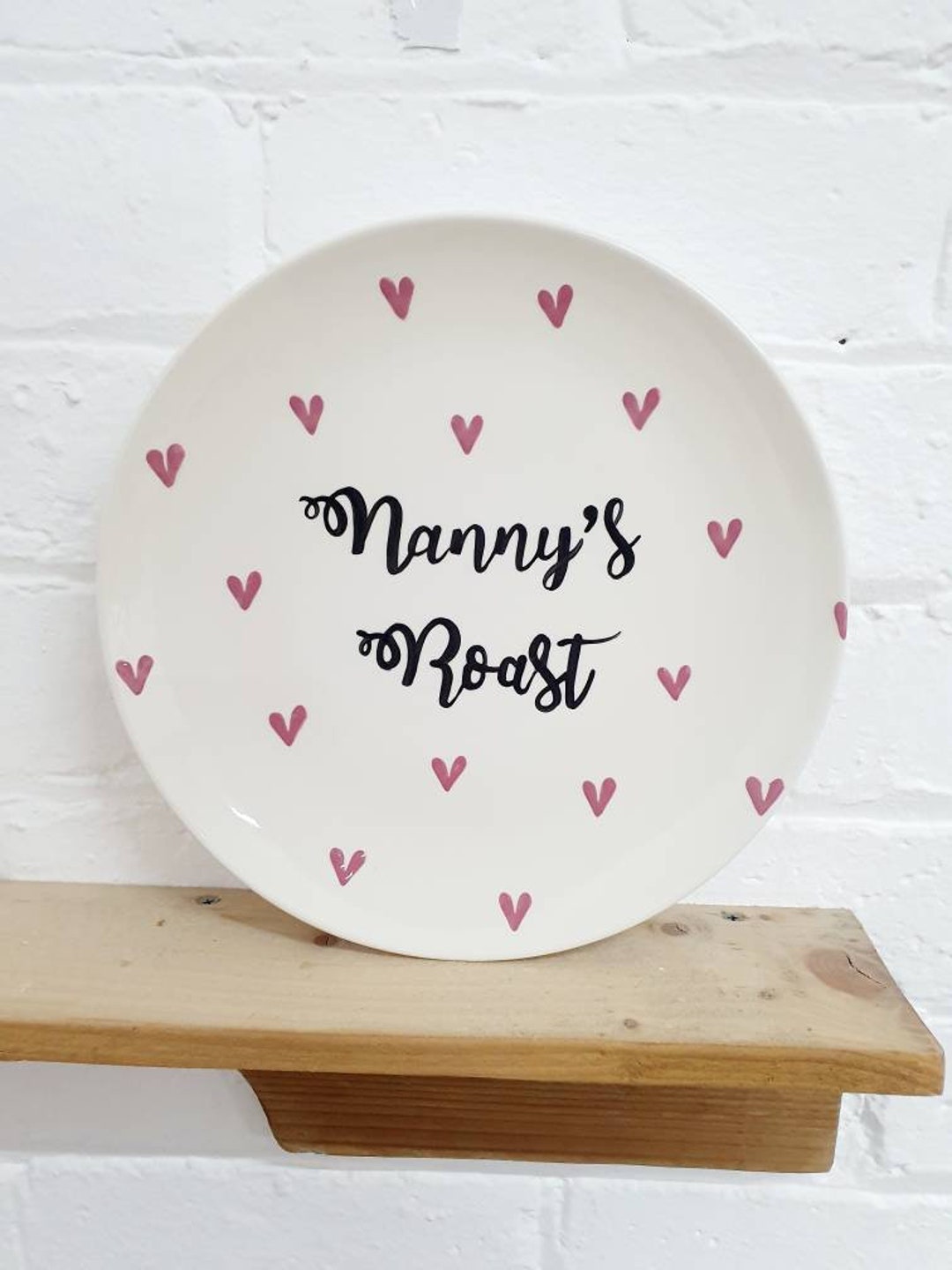 Personalised Roast Dinner Plate Ceramic Plate Custom Name Plate