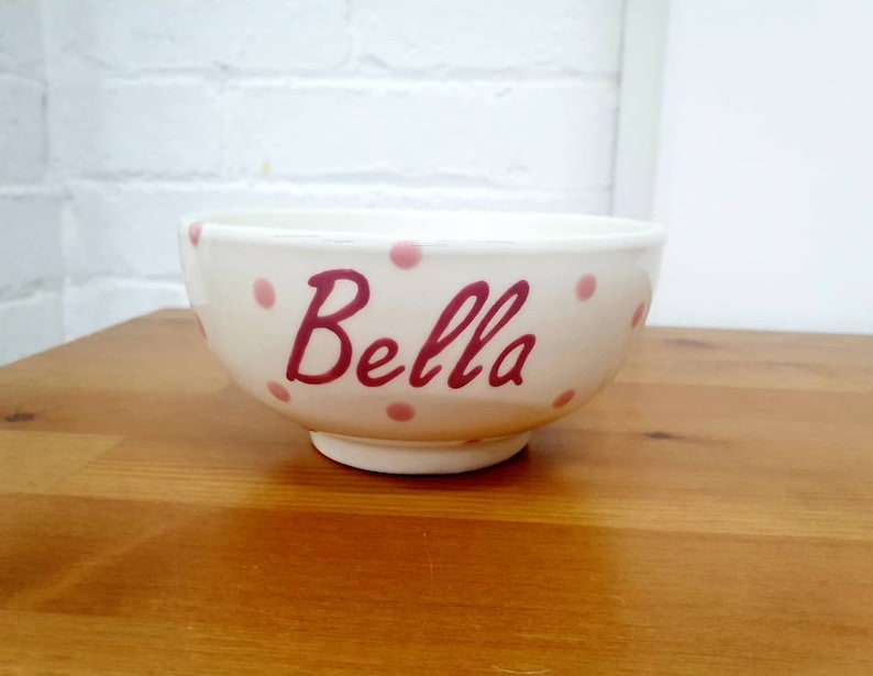 Cereal Bowl Hand Painted Ceramic Bowl Personalised Breakfast Bowl Personalised Gift Soup Bowl Create Your Own Custom Colours