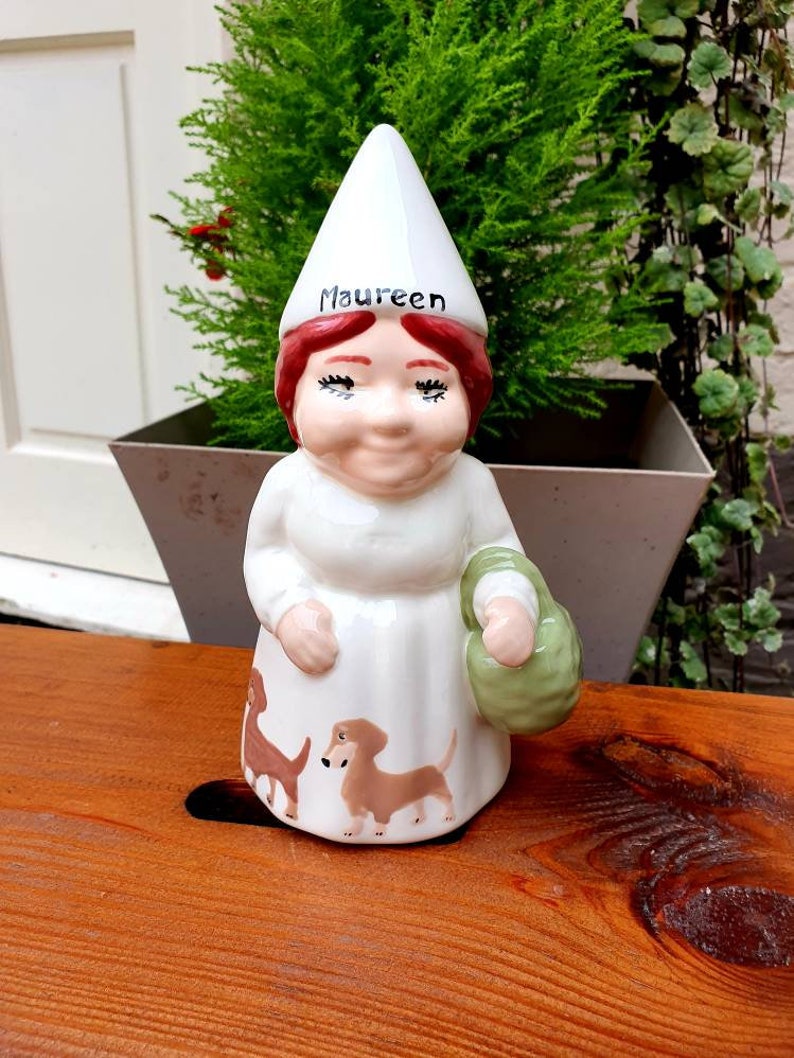 Personalised Gnome Ceramic Gnome Indoor Hippy Gnome Unique Etsy