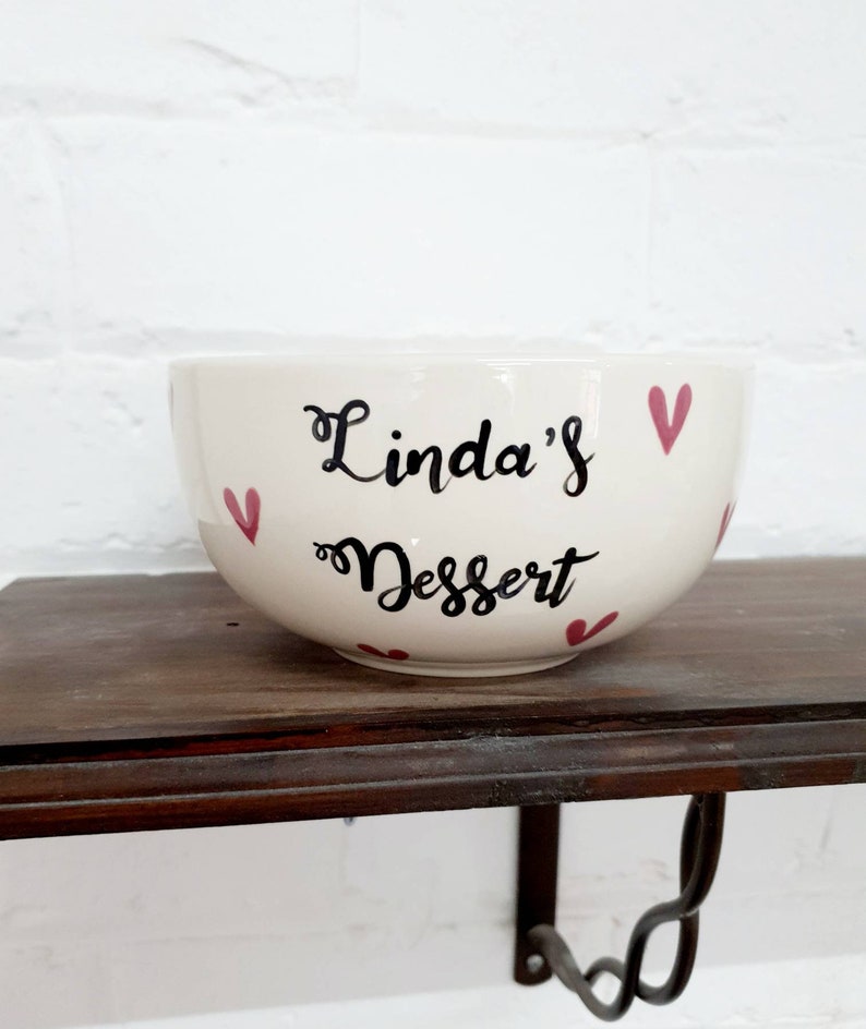 Personalised Pasta Bowl Hand Painted Ceramic Bowl Personalised Etsy