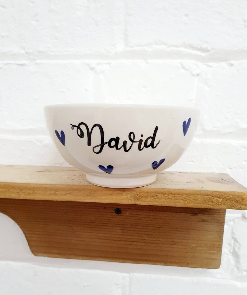 Cereal Bowl Hand Painted Ceramic Bowl Personalised Breakfast Bowl Personalised Gift Soup Bowl Create Your Own Custom Colours