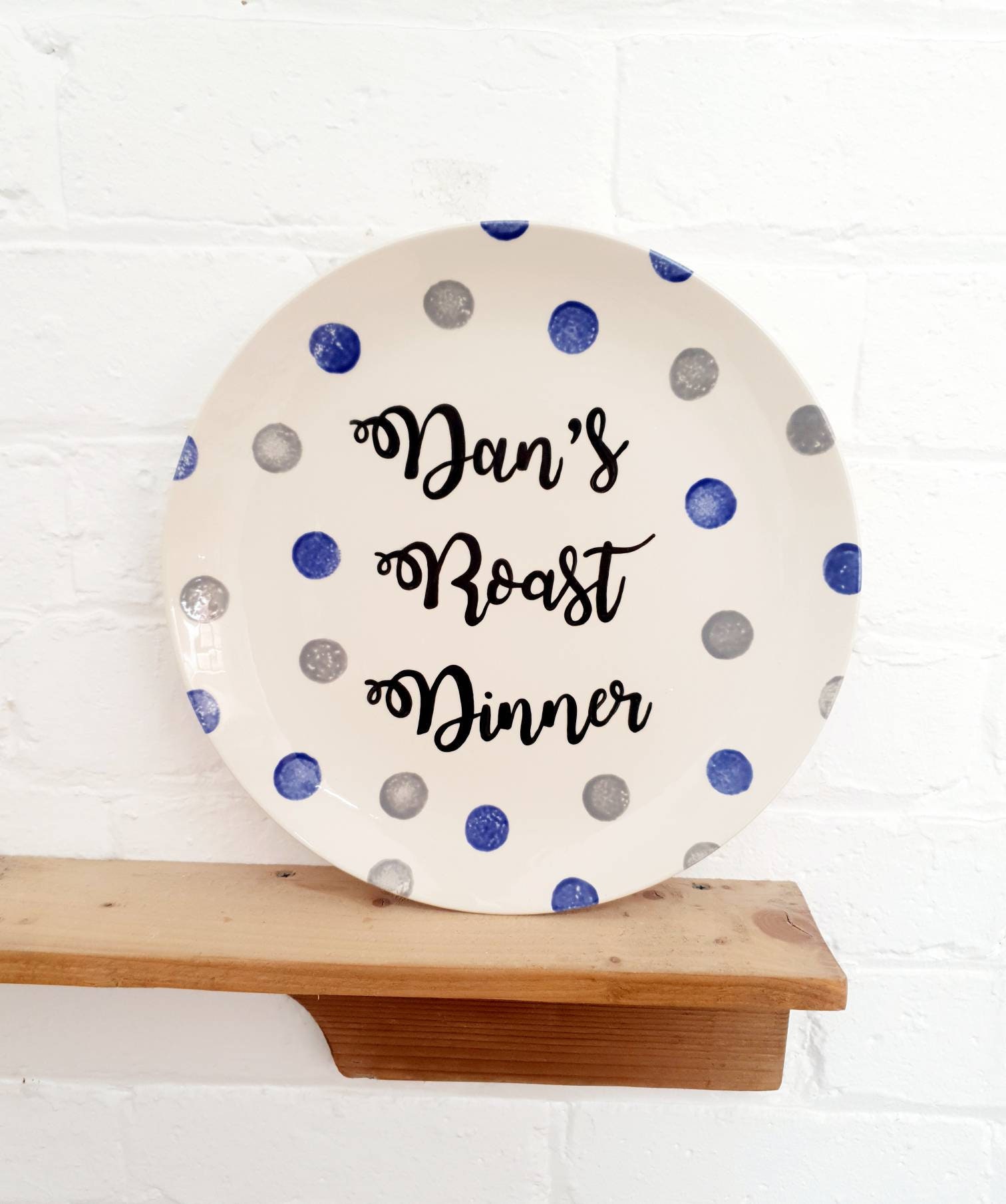Personalised Roast Dinner Plate Ceramic Plate Custom Name Etsy UK
