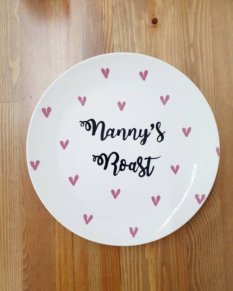 Personalised Roast Dinner Plate Ceramic Plate Custom Name Etsy UK
