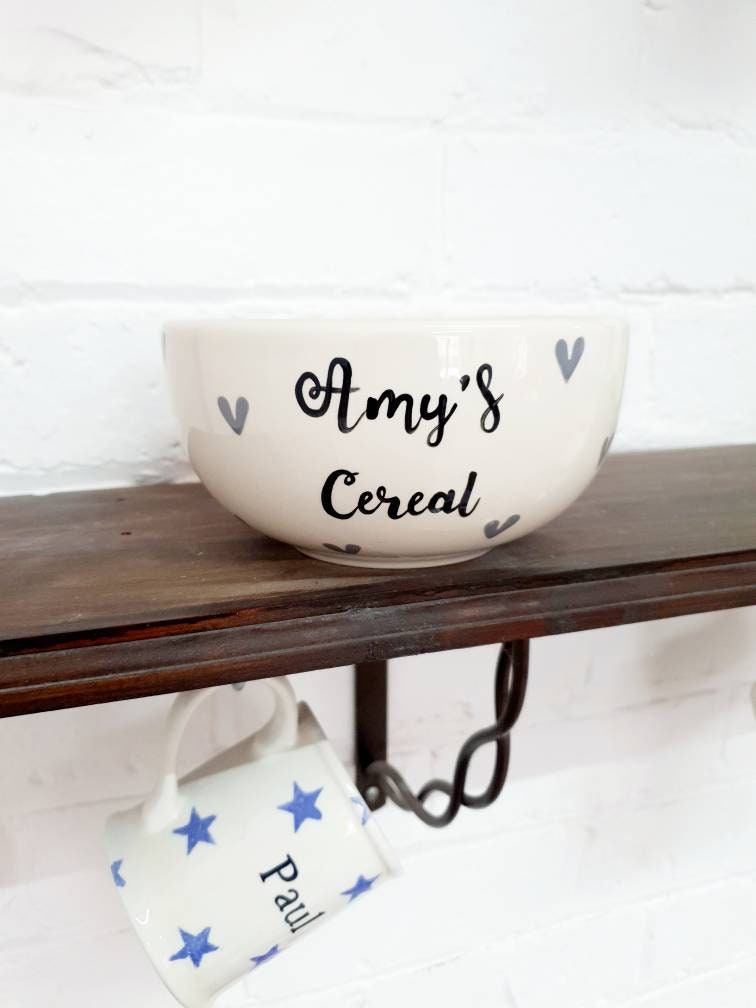 Personalised Cereal Bowl Hand Painted Ceramic Bowl Etsy UK