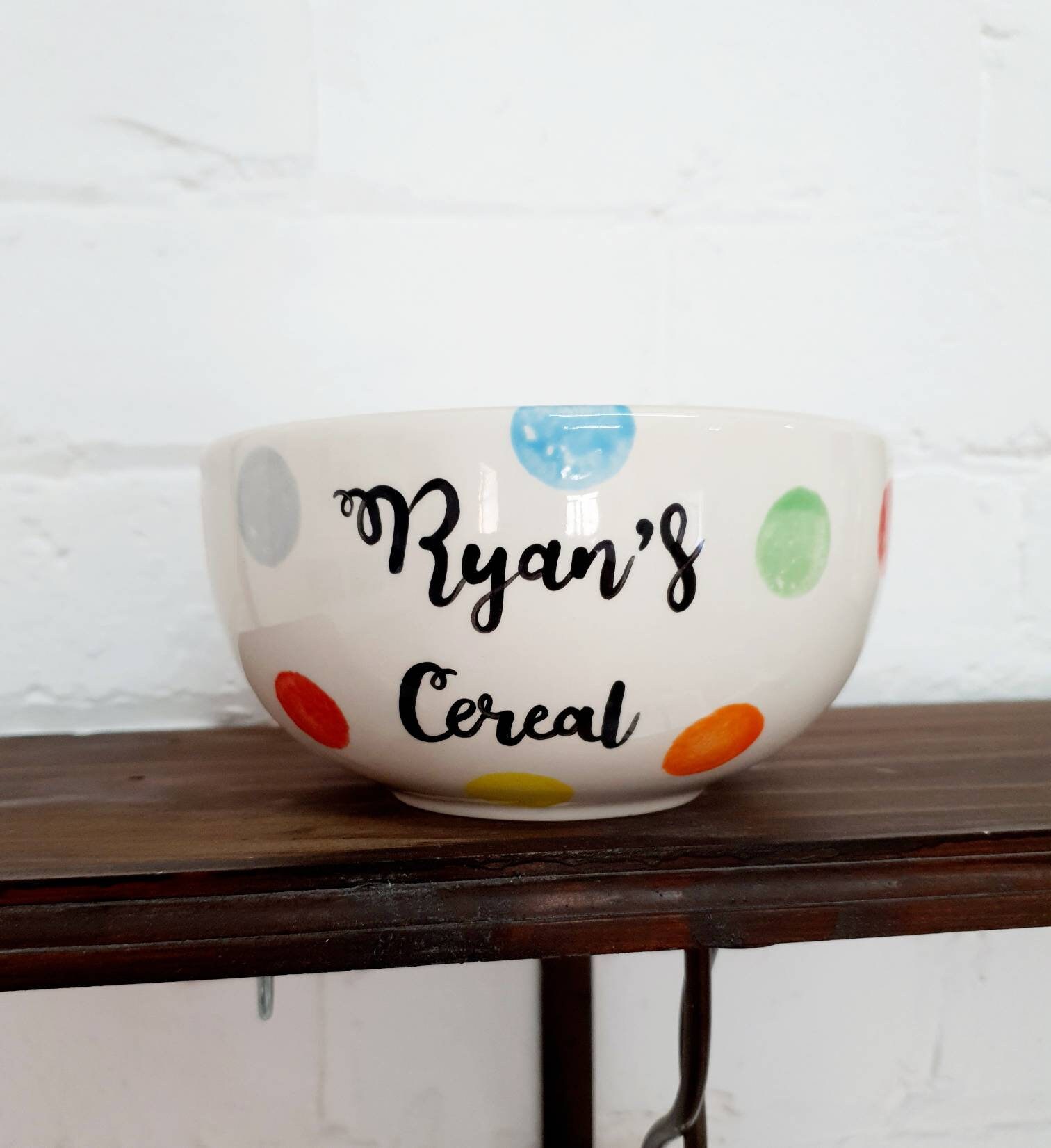 Personalised Cereal Bowl Hand Painted Ceramic Bowl Etsy UK