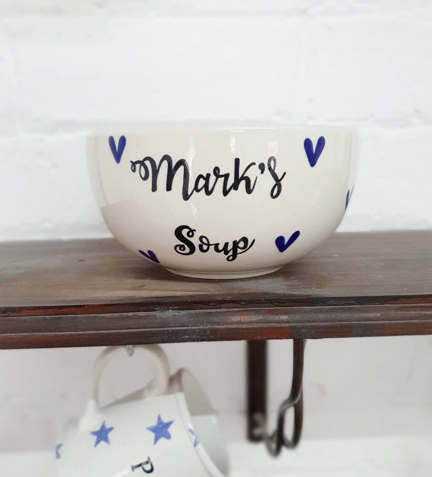 Personalised Cereal Bowl Hand Painted Ceramic Bowl Etsy UK