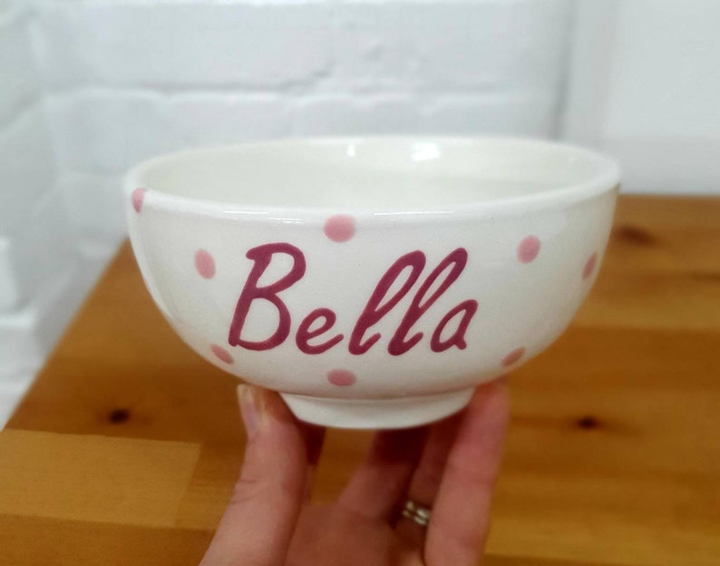 Cereal Bowl Hand Painted Ceramic Bowl Personalised Breakfast Bowl Personalised Gift Soup Bowl Create Your Own Custom Colours
