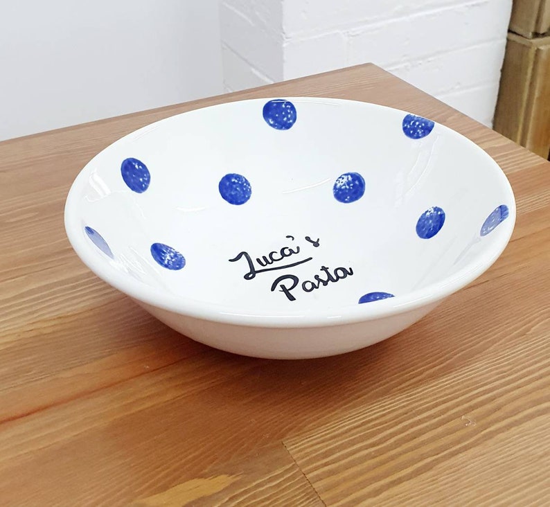 Pasta Bowl Hand Painted Ceramic Bowl Personalised Pasta Dish Etsy