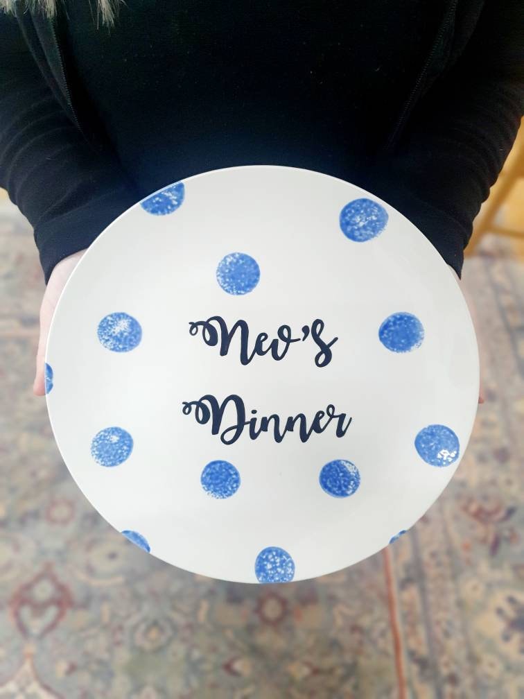 Personalised Roast Dinner Plate Ceramic Plate Custom Name Etsy UK