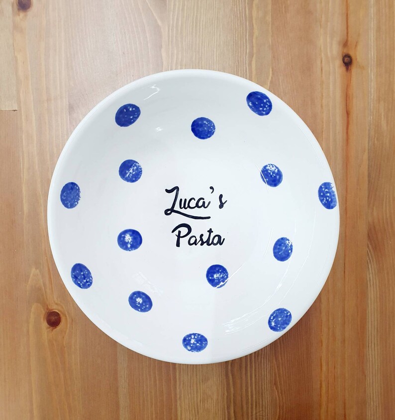 Pasta Bowl Hand Painted Ceramic Bowl Personalised Pasta Dish Etsy