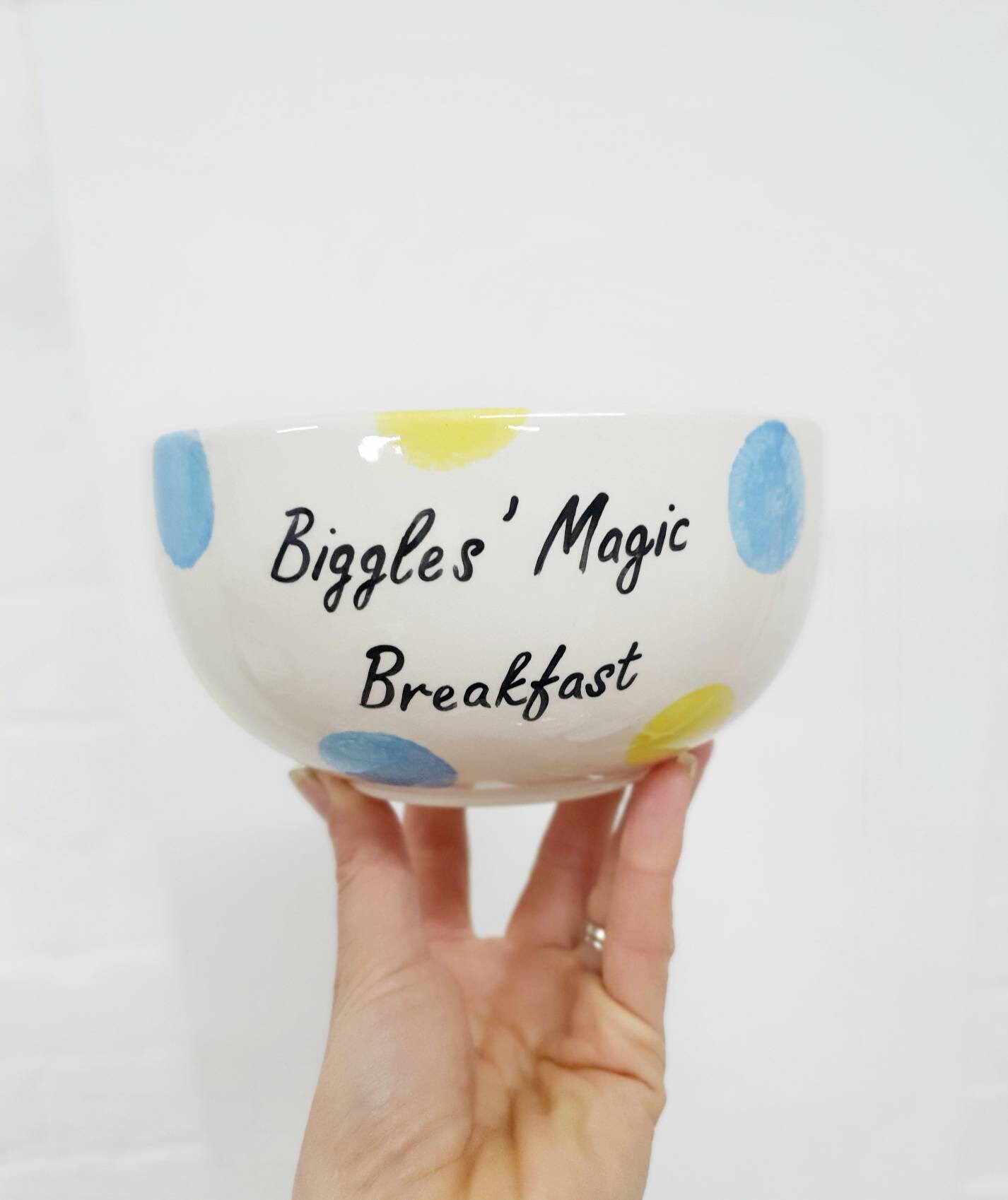 Personalised Cereal Bowl Hand Painted Ceramic Bowl Etsy UK