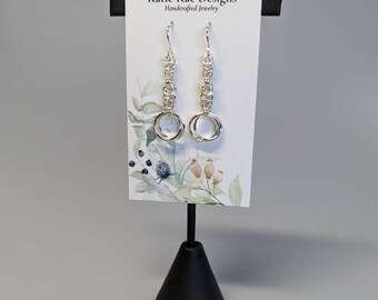 Sterling Silver Byzantine link earrings with twisted double jump rings