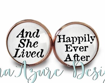 She Lived Happily Ever After Earrings- Newly Divorced Gift Sentimental- Breakup Gift- Emotional Support- Self Care Gifts for Her- Gift Box