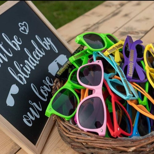 Personalised Sunglasses Wedding Favors Bridal Shower Favors Etsy