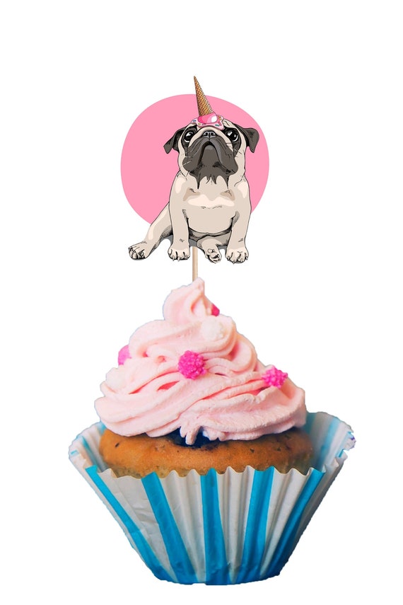 unicorn pug cake